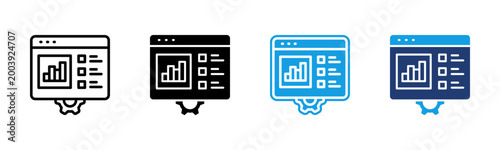Картината върху платно Business Template icon multiple style collection