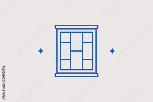 Bookcase unit line icon for library organization and home office storage. Structural vector illustration for bookstore branding and academic study area design.