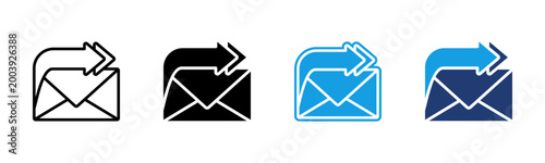 Foto Forward icon multiple style collection