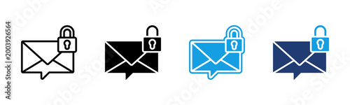 Bild auf Leinwand Private Message icon multiple style collection