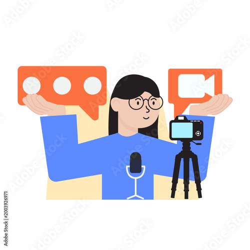 Social Media Content Performance Illustration