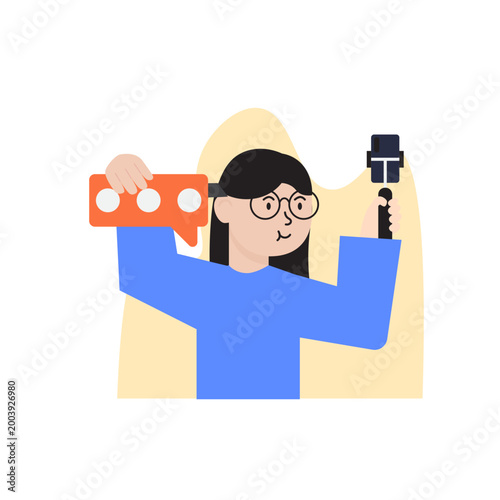 Social Media Content Performance Illustration