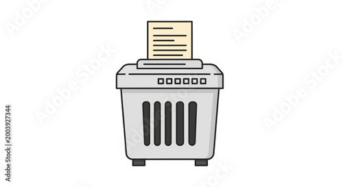 Paper shredder office security device.