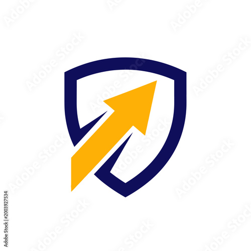 Shield with arrow pointing up. Free Download Shield with arrow pointing up. - GFXLoad