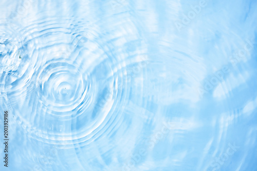 soft waves and ripples on the surface of the water from water droplets. Spa concept and body care