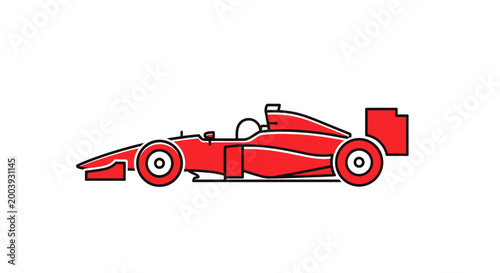Red Racing Car Speed Vehicle.