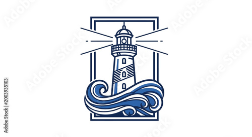 Lighthouse Tower Sea Navigation Aid.