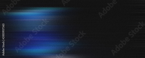 Abstract dark background with horizontal motion blur and blue light streaks, digital art texture for creative design projects