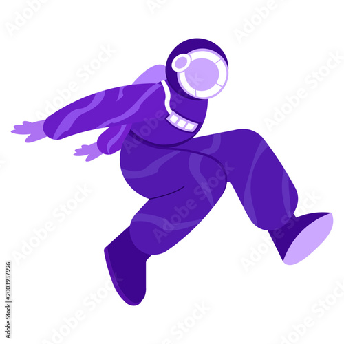 Schilderij op canvas Space travel astronaut cheater illustration