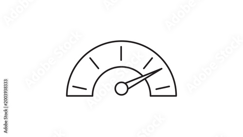 Obraz na płótnie Credit Score Speedometer Gauge Vector Icon with Editable Stroke