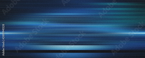 Fotografia Abstract dark blue and teal horizontal motion blur background with grainy textur