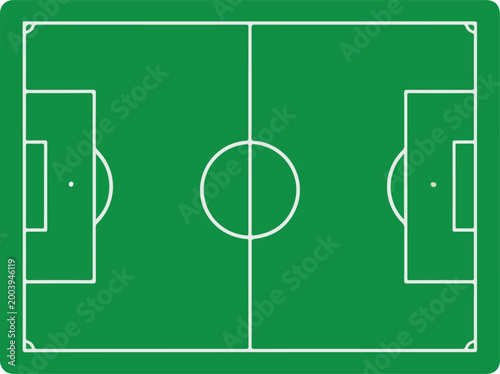 soccer field layout vector .