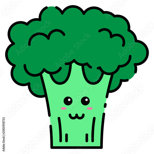 Cute Broccoli Illustration