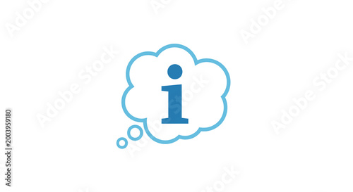 information icon in thought bubble style high quality