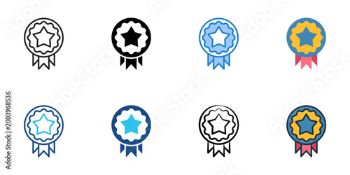 Recognition icons set multiple style collection. Editable stroke 
