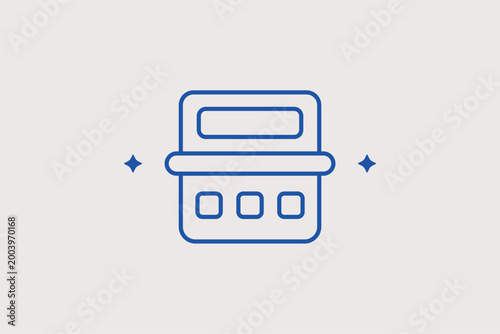 Eyeshadow palette line icon for eye makeup and color cosmetics. Detailed vector illustration for beauty influencer blogs and makeup kit product descriptions.