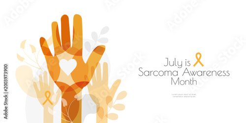 July is Sarcoma Awareness Month banner.