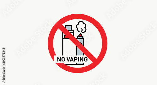 no vaping sign with crossed out vape devices