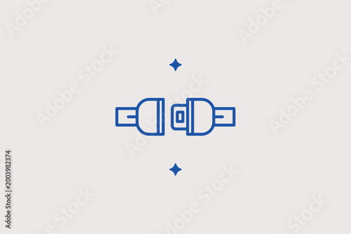 Seat belt buckle line icon for automotive safety and passenger protection. Vital vector illustration for car rental agreements and public transport safety campaigns.