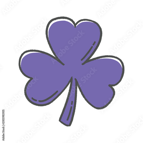 Groove Clover Doodle Element for St Patricks Day Decorative Luck