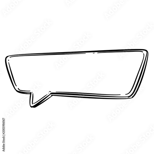 speech bubble vector line art hand drawn illustration