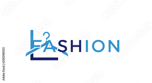 Fashion Wordmark with Hanger and Question Mark Icon