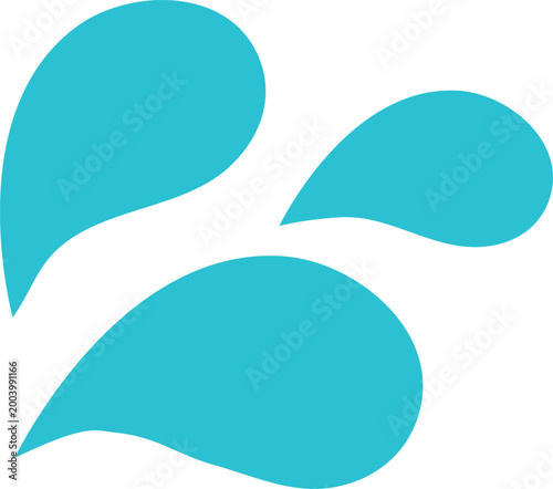 汗や水しぶきのイメージ　アイコン　フラットデザイン