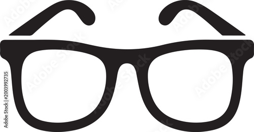 Eye glasses Icon vector. logo Vector Black silhouettes