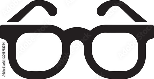 Eye glasses Icon vector. logo Vector Black silhouettes