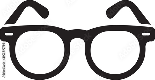 Eye glasses Icon vector. logo Vector Black silhouettes