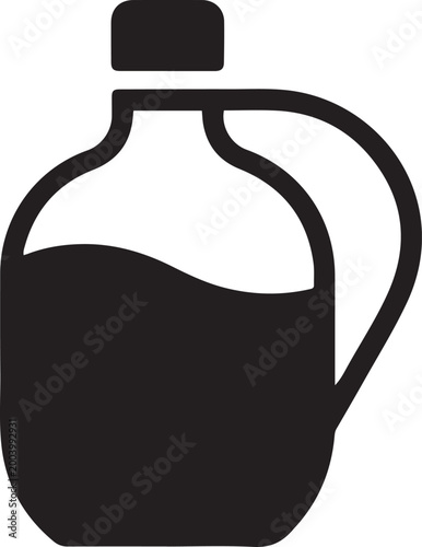 Jug flat simple vector icon. logo Vector Black silhouettes