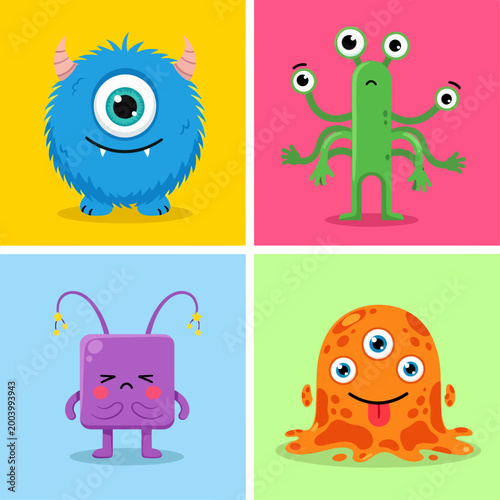 Adorable creatures with big eyes and cheerful playful vibes