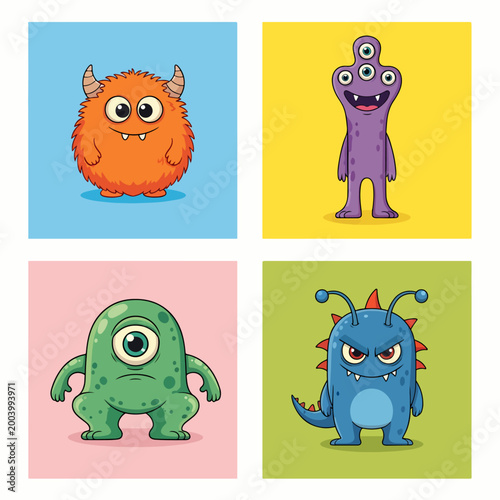 Adorable creatures with vibrant colors and happy personalities
