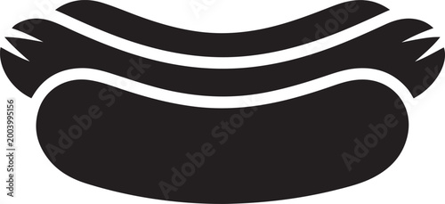 Hot dog Icon. logo Vector Black silhouettes