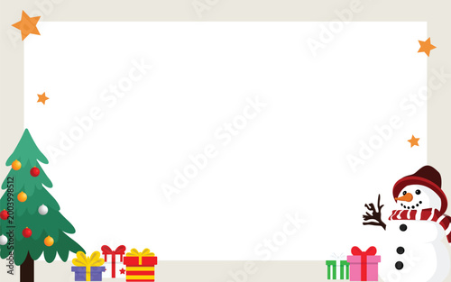 Festive Christmas Frame with Cheerful Decorations