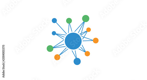 network diagram with colorful nodes and connections