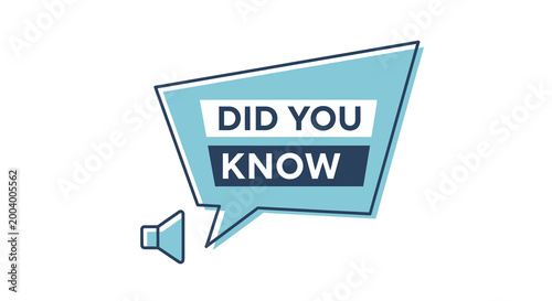 did you know speech bubble with speaker icon