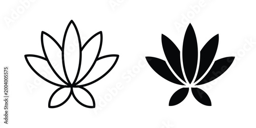 Schilderij op canvas Cannabis leaf icon vector editable stroke