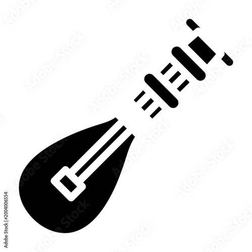 Biwa Vector Glyph Icon Design