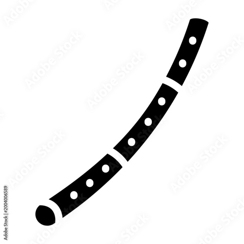 Shakuhachi Vector Glyph Icon Design