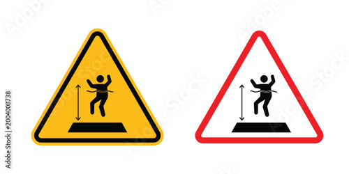 Free Download Deep water warning sign vector editable stroke. logo symbol illustration. - GFXLoad