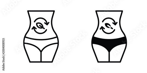 Fényképezés Detox icon vector editable stroke. logo symbol illustration.
