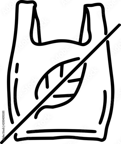 Plastic Free Packaging Icon Set Piece, Zero Waste Shipping Symbol