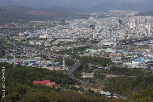大邱市を展望