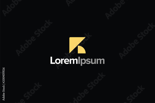 Abstract letter K and R logo vector design template