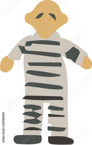 Tableau sur toile hand drawn prisoner