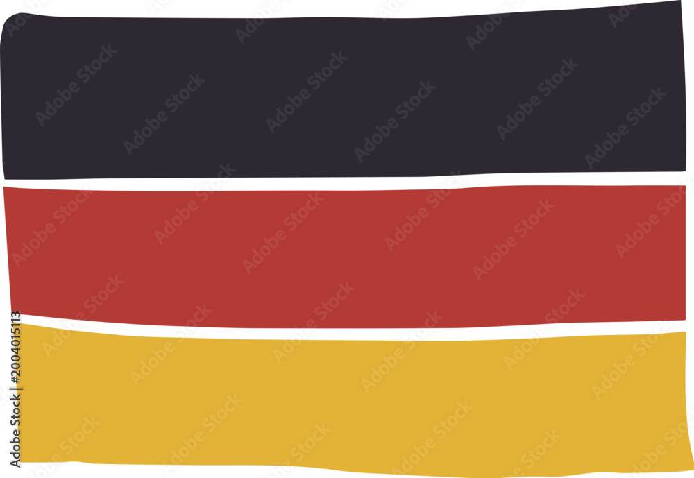 Naklejka premium hand drawn germany flag
