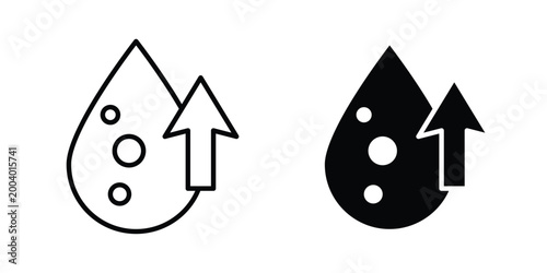 High cholesterol icon vector editable stroke. logo symbol illustration.