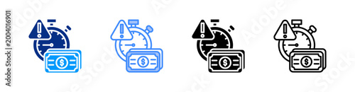 Foto Limit Multiple Style Icon Set Vector