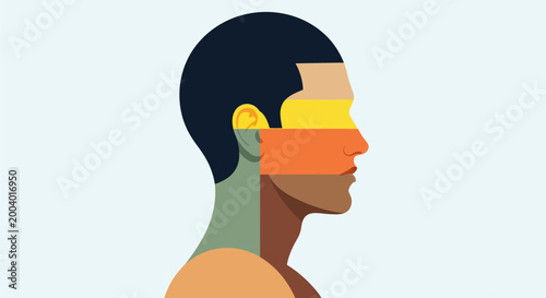 Foto Profile portrait graphic diverse ethnicity